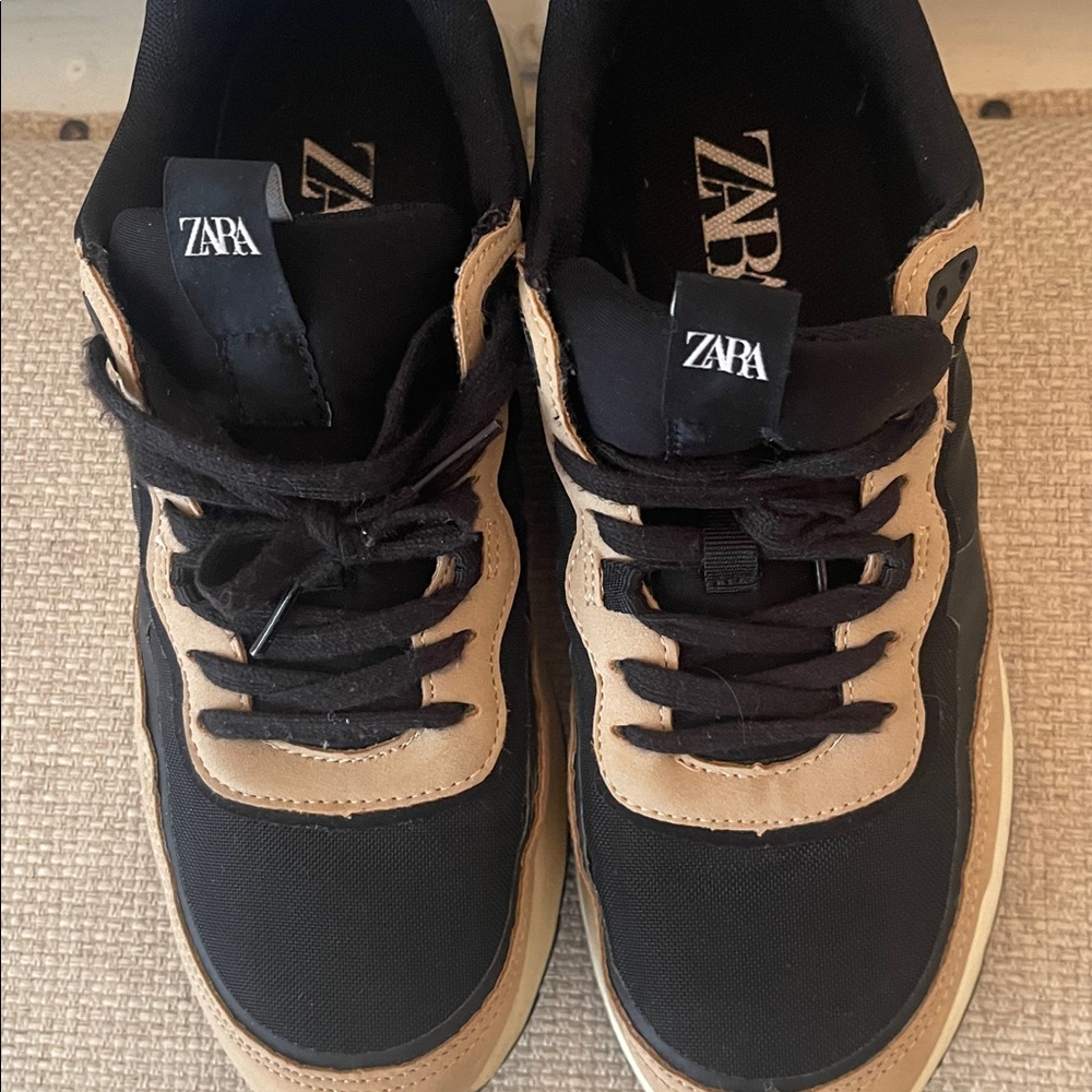 Zara Black and Tan Women's Sneakers - Picture 6 of 6